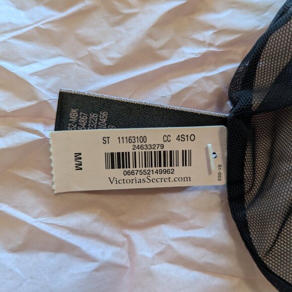 Victoria's Secret Black Lack Thongs Lot of 2 NWT - Picture 4 of 8